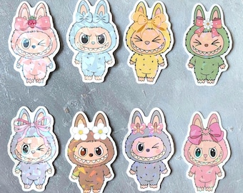Monster Doll Waterproof Holographic Sticker: Laptop Decal, Water Bottle Stickers