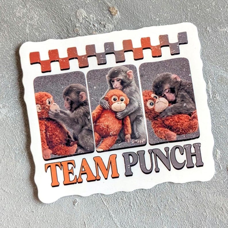 team punch waterproof sticker.