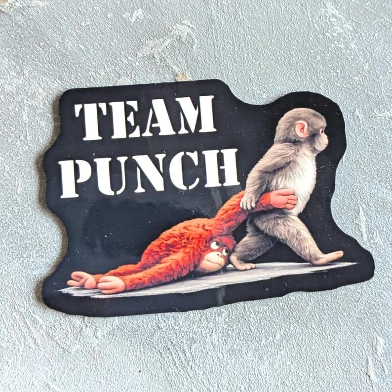 viral Punch sticker for laptop waterbottle