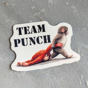 team punch orange orangutan sticker