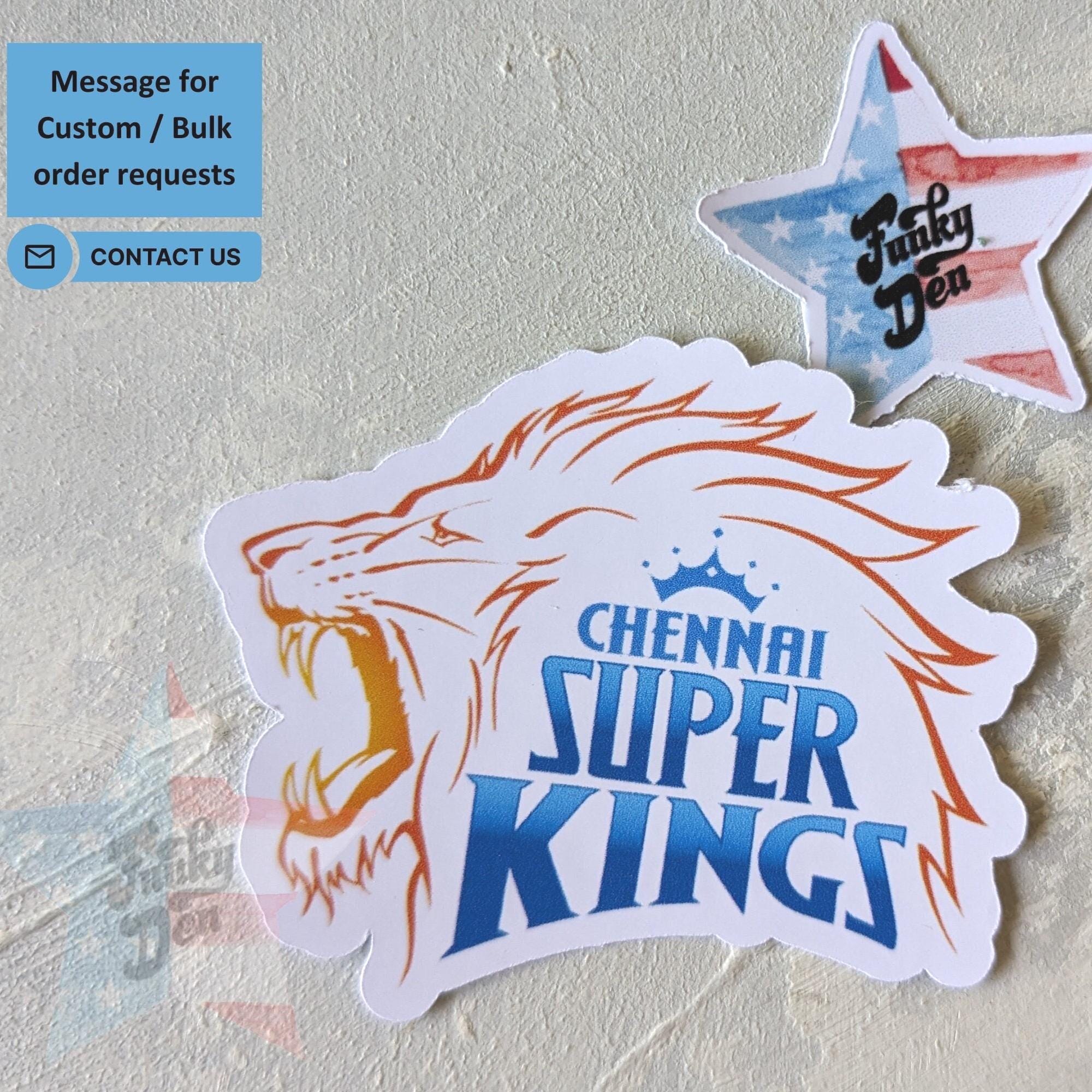 Chennai Super Kings Sticker: IPL Cricket Team Logo, Waterproof Sticker -  Etsy Israel, image size:2000x2000
