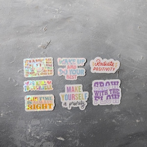 Positive Affirmation Stickers for Kids: Motivational Vinyl Decals - Set of 5