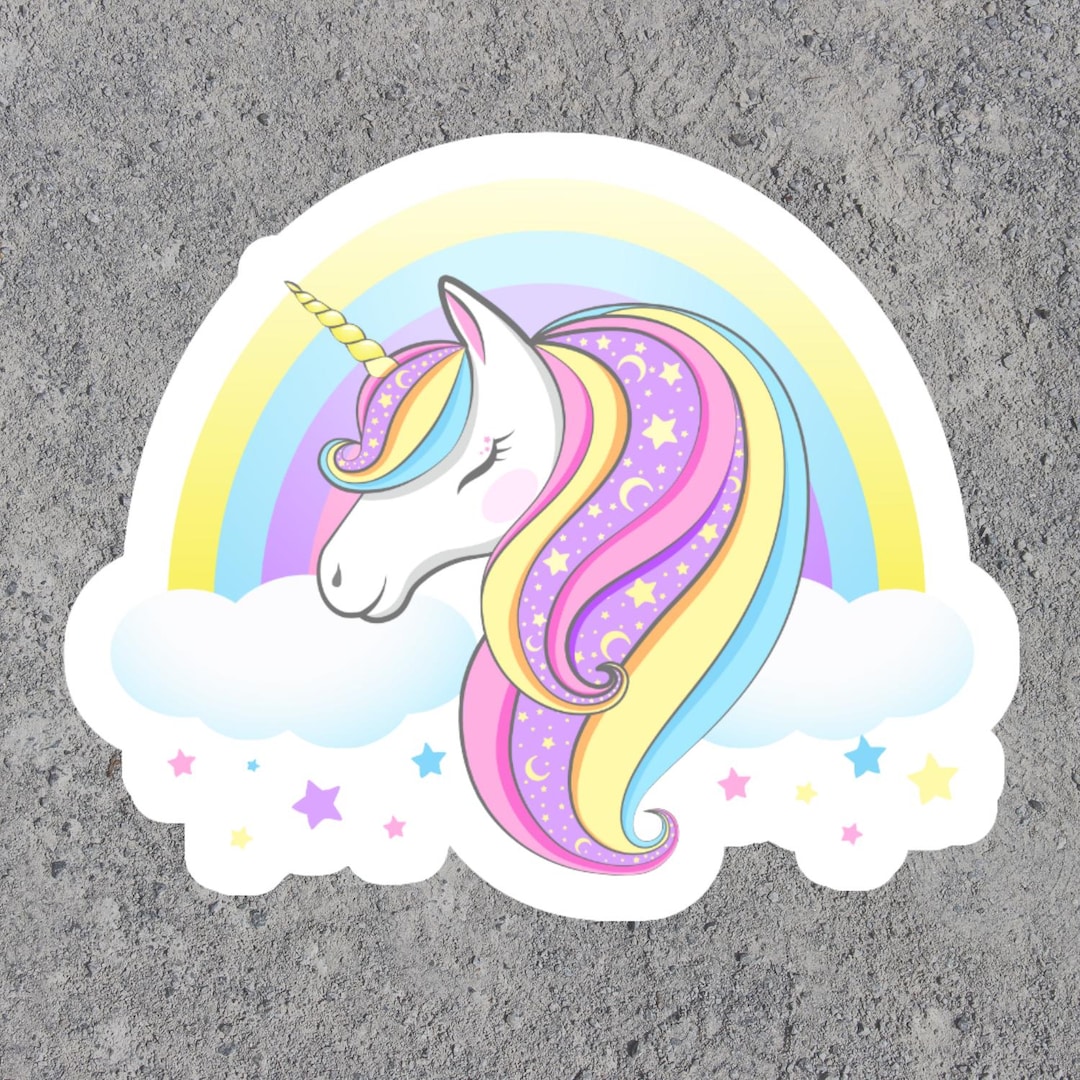 Unicorn Waterproof Stickers - Party Favor Labels, Magical Water Bottle ...