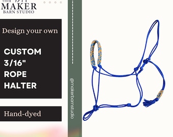 Cavezza in corda di cotone semirigida su misura da 3/16".