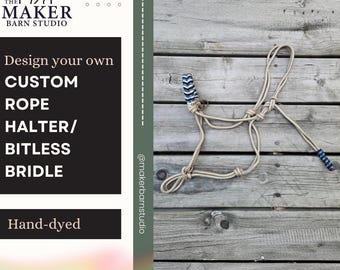 Briglia/cappa senza morso personalizzata