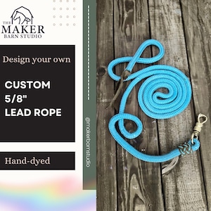 5/8" Custom weighted yacht rope lead rope for horses