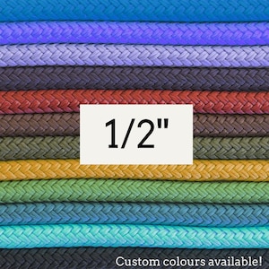 1/2" Hand-dyed double braid yacht rope