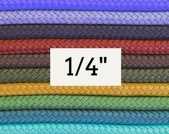 Corda per yacht semirigida a doppia treccia tinta a mano da 1/4"