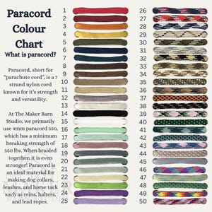 Paracord 550 Tipo III: Cordón de nailon de 4 mm para manualidades, collares para perros y arreos para caballos.