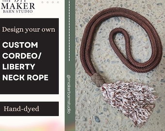 Corda da collo Liberty personalizzata, cordeo per cavalli per equitazione senza briglie