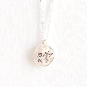 Zodiac Sagittarius Necklace, Fine Silver, Sterling Silver Necklace