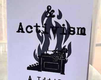 DIGITAL DOWNLOAD Mini Zine “Zines and Activism” Brief Little History One Page Folded Zine PDF Printable