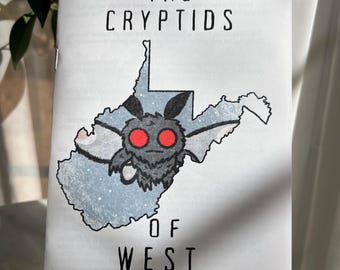 West Virginia Cryptids Zine Mothman Flatwoods Monster Booklet with Activity Pages