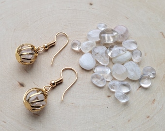 Cape May Diamond Earrings Gold Plated Ball Earrings