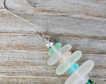 Genuine Sea Glass Christmas Tree Ornament Suncatcher Genuine Beach Glass Christmas Tree Ornament Suncatcher