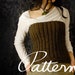 PATRON - Modèle de tricot pour femme - Téléchargement numérique - Bustier côtelé en tricot - Haut pour femme - Stretch - Tricot épais - PDF