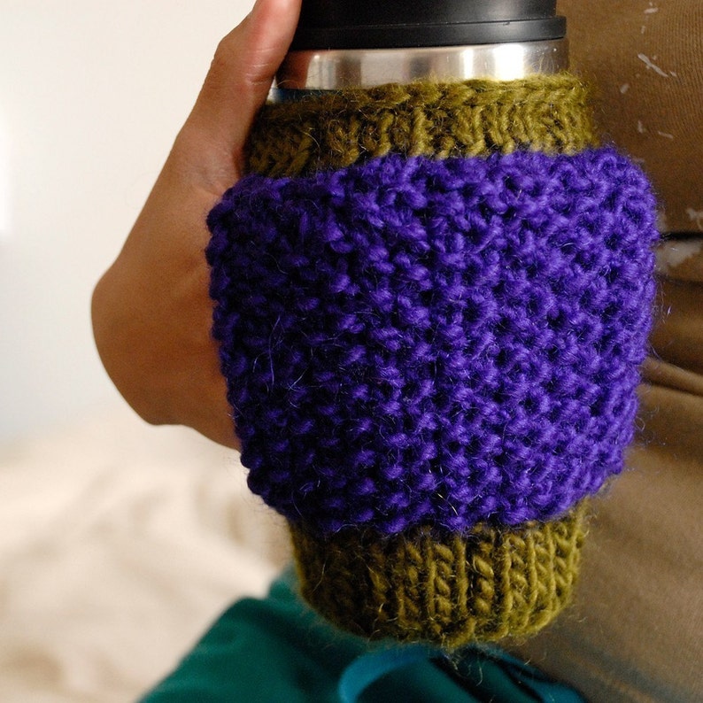 PATTERN Mug Cozy Digital Download PDF Knitting Pattern Hand Warmer Tea or Coffee Mug Cozy Mug Cozie image 2