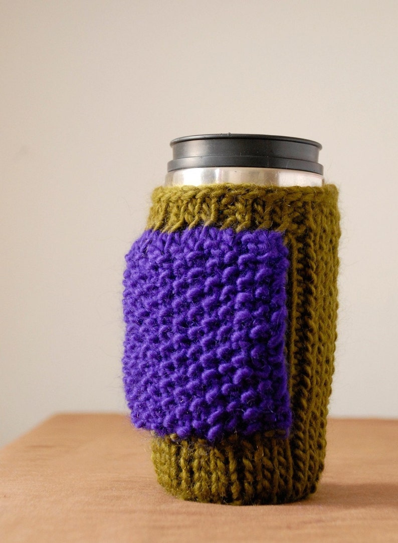 PATTERN Mug Cozy Digital Download PDF Knitting Pattern Hand Warmer Tea or Coffee Mug Cozy Mug Cozie image 3