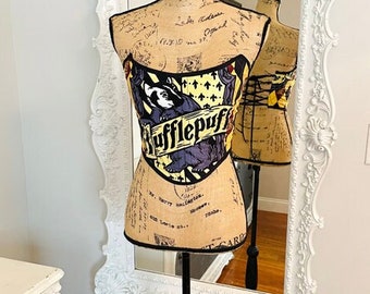 New York Couture *One of a Kind* Harry Potter Hufflepuff Corset Crop Top