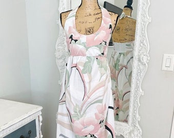 New York Couture One of a Kind Reworked Handmade VINTAGE Floral Print Maxi Dress