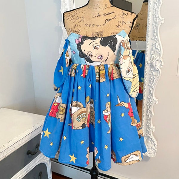 Multi-Color Snow White Lapel Collar Ruffle Short Sleeves Sweet Lolita Dress