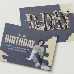 Agust D Geburtstagskarte, digitale Begrüßung im BTS-Stil, personalisierte K-Pop-Feier, einzigartige Fan-Kunstkarte, D-Day-Album Geburtstag, Suga inspiriert