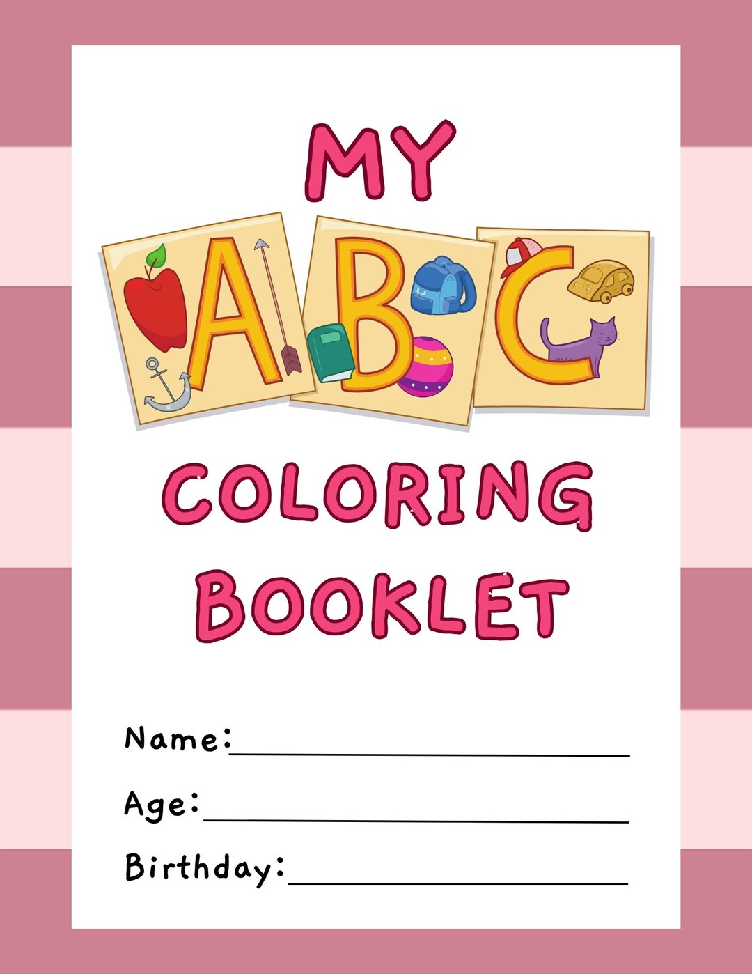 Alphabet Coloring Booklet Fun & Educational Coloring Pages for Kids ...