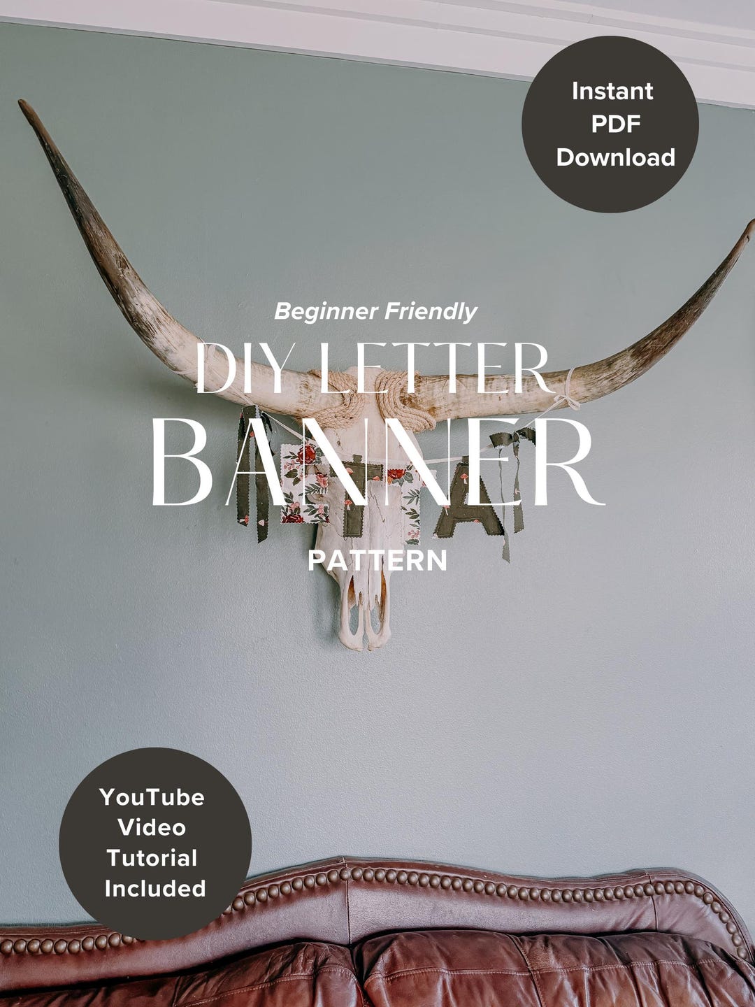 Fabric Banner Sewing Pattern PDF | DIY Nursery Banner | Beginner Sewing ...