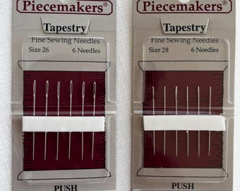 Agujas para tapicería Peacemakers / Punto de cruz / Bordado / Tamaño 26 / Tamaño 28 / Agujas para bordadoras