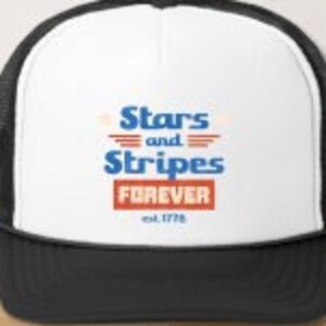 Stars and Stripes Forever Trucker Hat,c4th of July, Independence Day, Patriotic, America, Celebration, Birthday Gift, Summer Boat Pool Beach