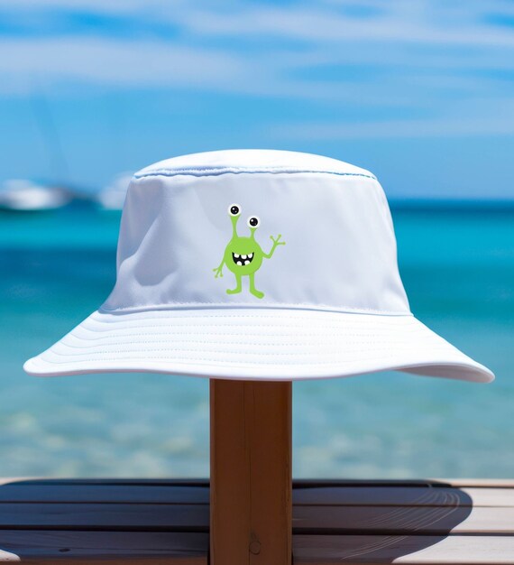 Alien Monster Waving Bucket Hat Retro 90s Birthday Gift Unisex