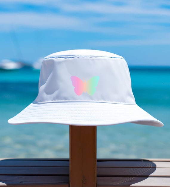 Bright Multi-color Butterfly Bucket Hat 90s Retro Birthday Gift