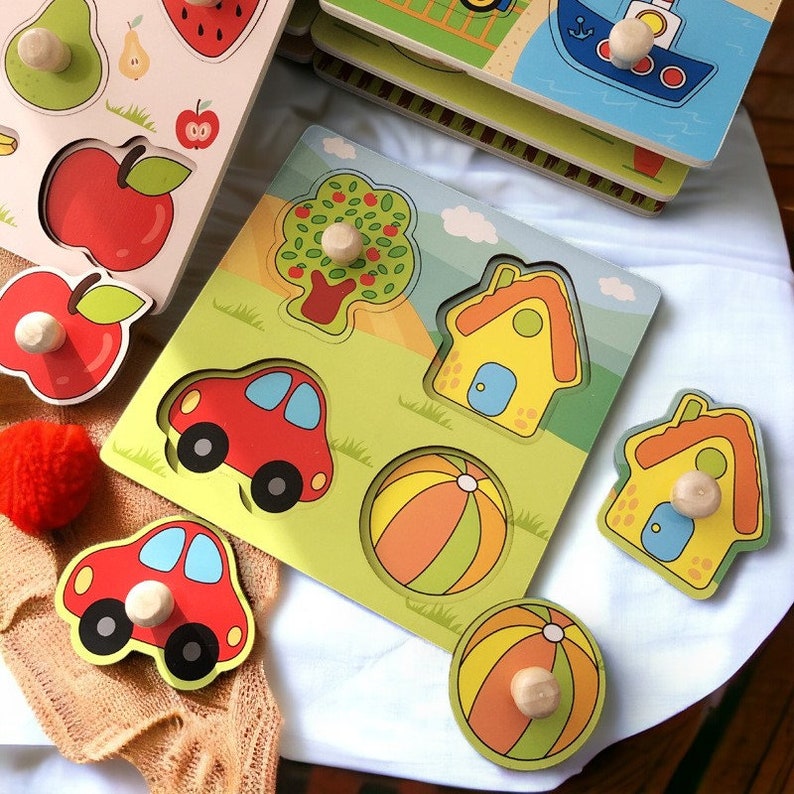Casse-tête Montessori 3D en bois pour enfants et bébés Casse-tête cognitif de fruits pour l'éducation de la petite enfance Jouets Cadeaux parfaits pour les tout-petits Livraison gratuite image 2