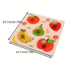 Casse-tête Montessori 3D en bois pour enfants et bébés Casse-tête cognitif de fruits pour l'éducation de la petite enfance Jouets Cadeaux parfaits pour les tout-petits Livraison gratuite image 5