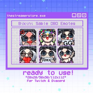 Bikini Sable Ward - Dead by Daylight Emotes  / DBD /Twitch/Discord