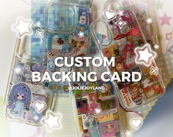 handmade custom sticker iphone backing card