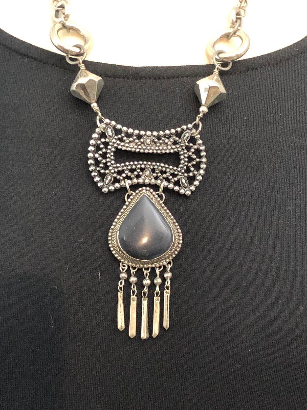 Goddess Manat Witchy Statement Necklace Boho Tribal Amulet | Etsy
