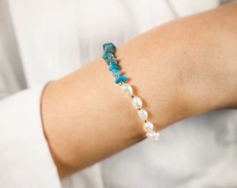 Bracelet en perles, Bracelet d'été, bracelet en pierres naturelles, pierres naturelles