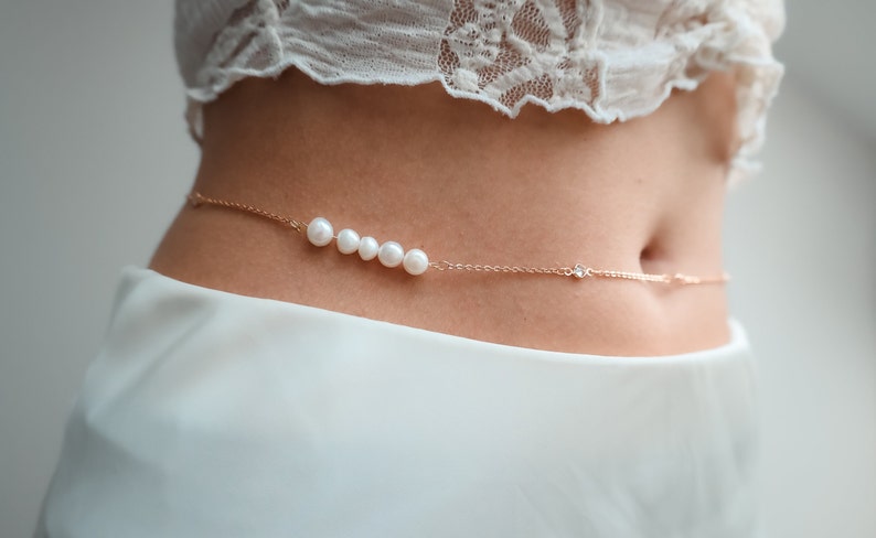 Belly chain, chaînes de taille, chaînes de taille pour l'été, chaînes de taille en imperméable image 1