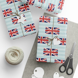 Union Jack Wrapping Paper, British, Anglophile, Britain, British Flag, England, Gift Wrap, Unique Gift Wrap, Fun Gift Wrap, UK