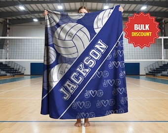 Custom Volleyball Blanket Personalized Senior Volleyball Gift for Volleyball Team Gift Volleyball Senior Gift Girls Volleyball Gift For Boys