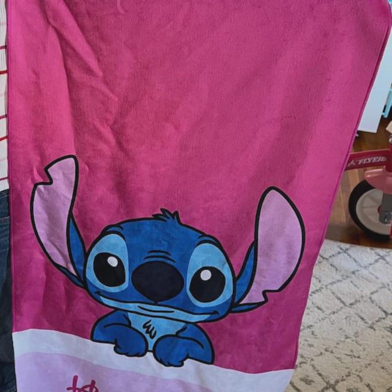 Personalized Stitch Towel, Lilo and Stitch Beach Towel, Custom Name Kids Towel, Disney Stitch Gift for Kids, Summer Pool & Beach Accessory image 6