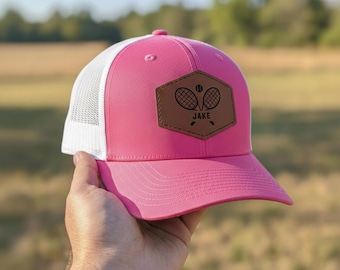 Customized Caps, Groomsmen Trucker Hat, Snapback Hat, Custom Name Hat, Leatherette Patch Hat, Gift Grandpa