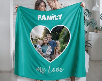 Personalized Memorial Blanket, Photo Blanket,  girl Gift, Memorial Gifts, Gift For Mom,Personalized Picture Blanket Gifts,Anniversary Gift
