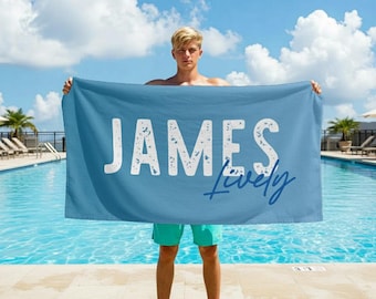 Kids Name Towel, Personalized Towel, Personalized Beach Towel, Towel with Name, Gift for Kids, Colored Kids Towel, Custom Beach Towel