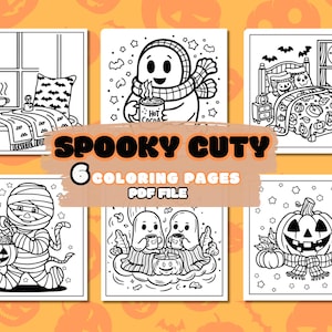 Spooky Cutie: Adorable Creepy Creatures in Cozy Hygge Moments Coloring Book by ArtforkidsCreations
