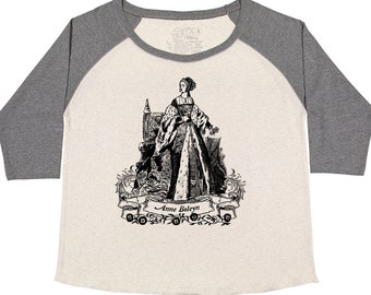 Anne Boleyn Curvy Plus Size Raglan Baseball T-shirt Size 14-28 SALE