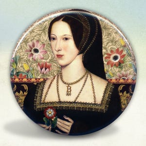 Anne Boleyn Tudors Pocket Mirror | Pin Button | Magnet | Keychain Bottle Opener