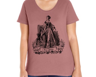 Anne Boleyn Curvy Fit Tee V-neck Scoop and Tank Style T-shirt Size 14-28