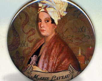 Marie Laveau Voodoo Queen of New Orleans pocket mirror tartx